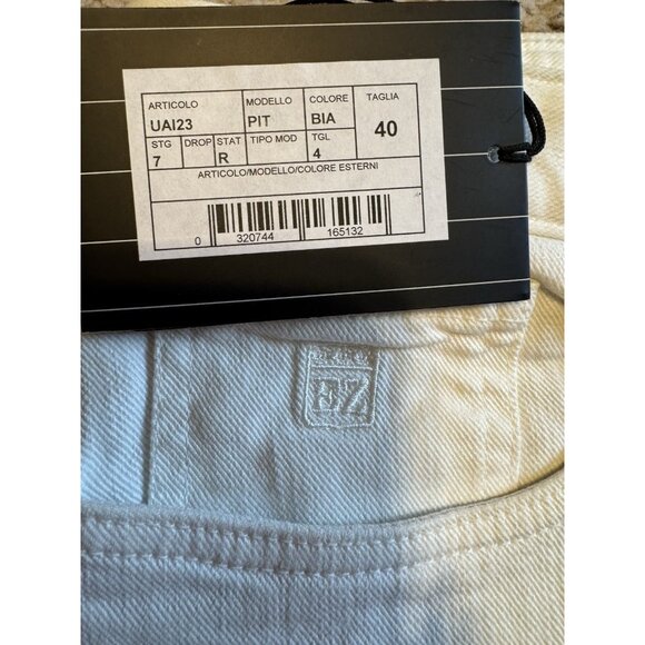 Ermenegildo Zegna Men's Off White Stretch Straight Leg Jeans US 40 IT 56 NEW - Picture 15 of 16